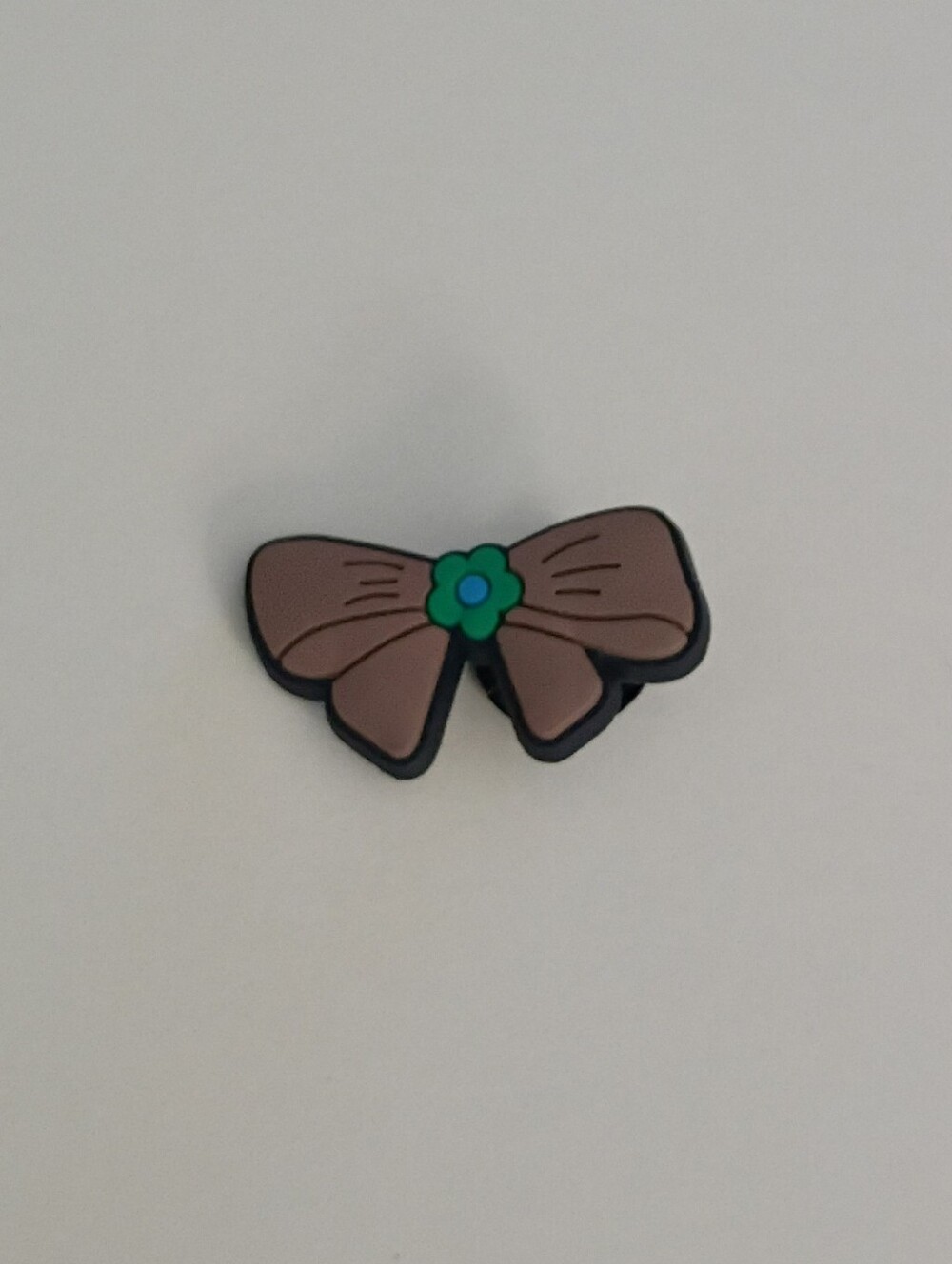 10 for $10 Jibbitz Croc Charm - Brown Coquette Bow Green & Blue Flower Center 5